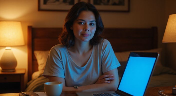 Een vrouw in haar twenties is betrokken bij haar laptop. Een vrouw in haar twenties is betrokken bij haar laptop.